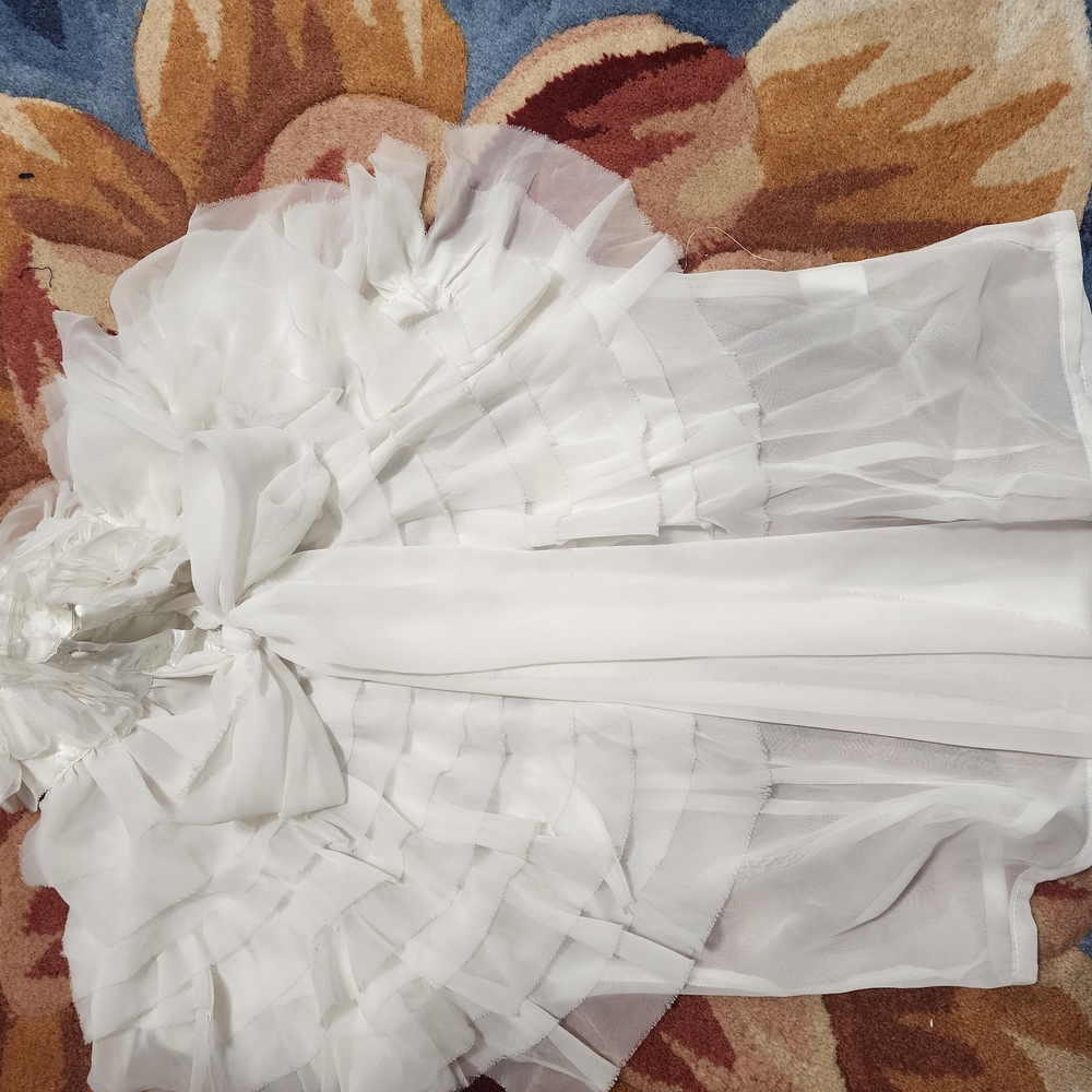 Elegant White Ruffled Dress